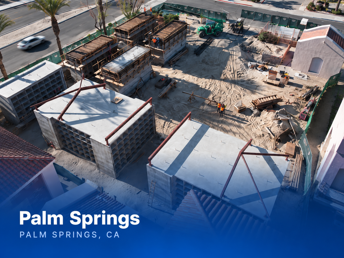 Palm Springs construction aerial view
